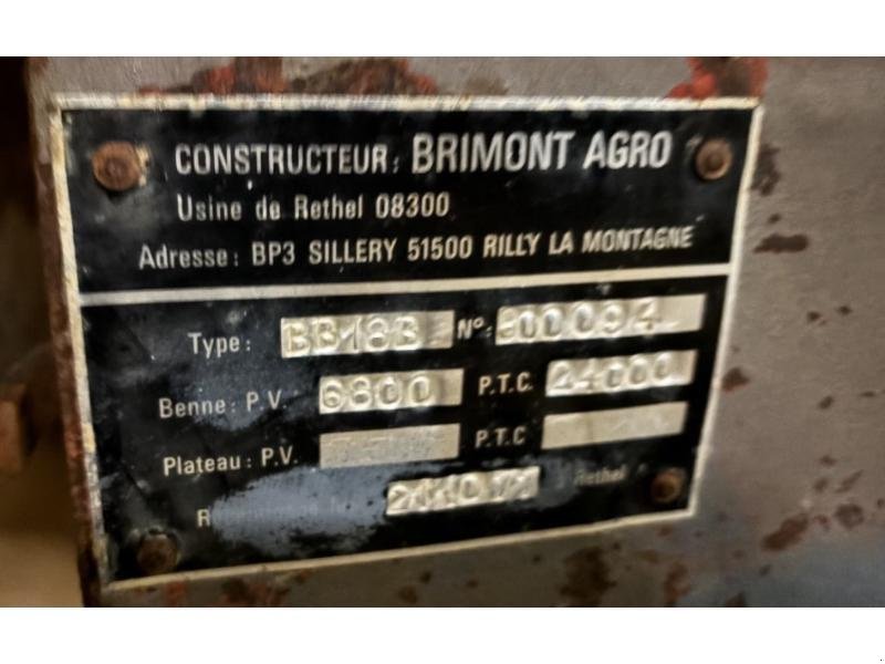 Wannenkipper of the type Bennet Brimont BB 18, Gebrauchtmaschine in ROYE (Picture 10)