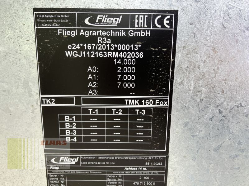 Wannenkipper des Typs Fliegl TMK 160 FOX TANDEM, Neumaschine in Birgland (Bild 16)