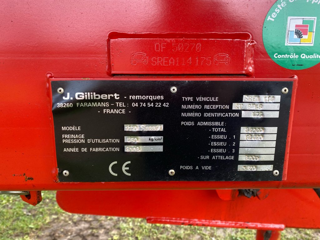 Wannenkipper typu Gilibert 1110 Profi, Gebrauchtmaschine w Neuilly-Crimolois (Zdjęcie 6)