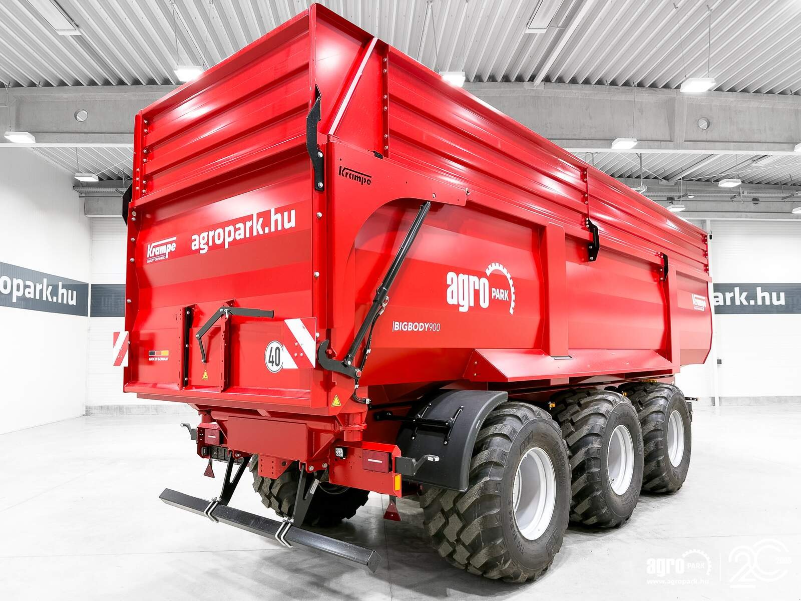Wannenkipper van het type Krampe Big Body 900 (BB 900) 28 tons capacity, 46,1 m3, 3 axles, 80 cm extension, Made in Germany, premium trailer, Gebrauchtmaschine in Csengele (Foto 3)