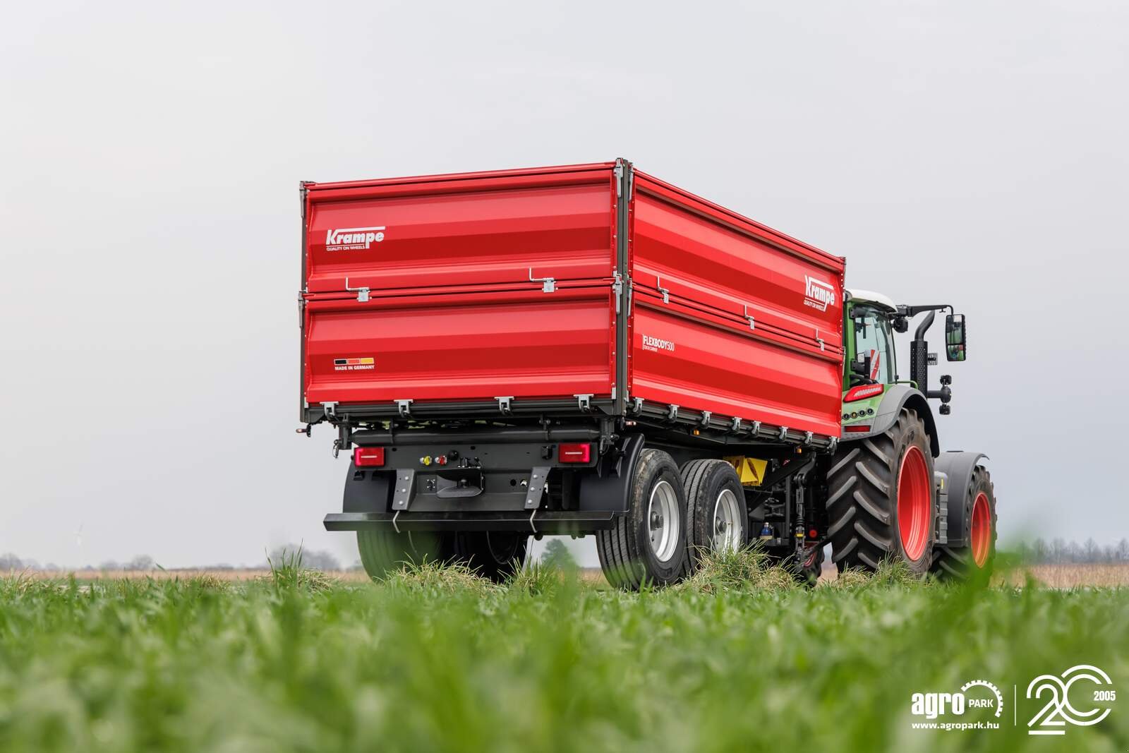 Wannenkipper tip Krampe FLEXBODY TDK18-500 UNUSED 17.300 kg payload, premium tandem trailer, 19.5 m³, 80+80 cm modular side walls, LED, 40 km/h, Gebrauchtmaschine in Csengele (Poză 1)