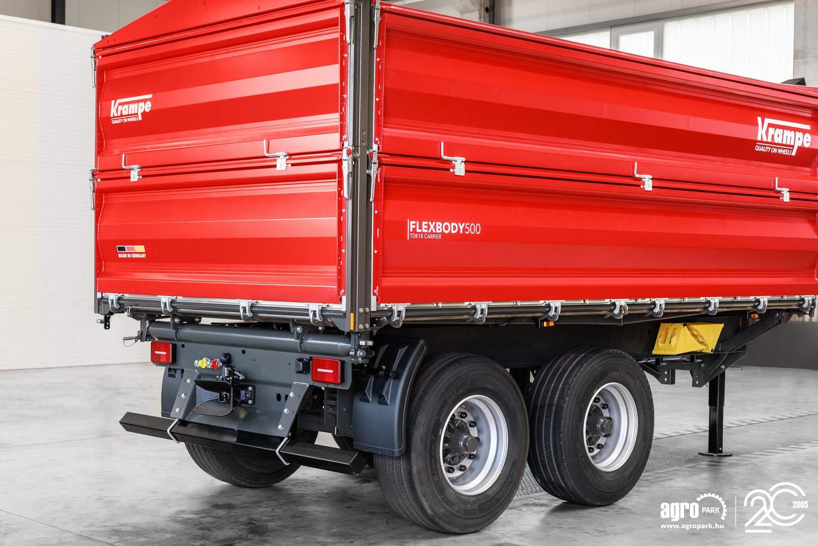 Wannenkipper tip Krampe FLEXBODY TDK18-500 UNUSED 17.300 kg payload, premium tandem trailer, 19.5 m³, 80+80 cm modular side walls, LED, 40 km/h, Gebrauchtmaschine in Csengele (Poză 2)