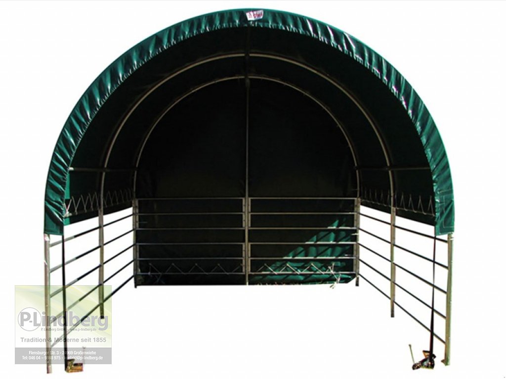 Weidezelt des Typs P.Lindberg GmbH Unterstand 3 x 3 x 2,8 m Halle Winddicht PVC-Plane 610 Gramm/ m² Weidezelt Lager UV, Neumaschine in Großenwiehe (Bild 4)