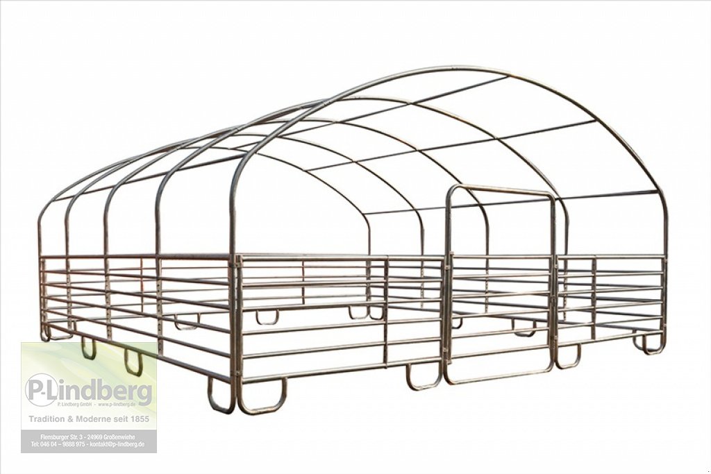 Weidezelt des Typs P.Lindberg GmbH Unterstand 8 x 8 x 4 m Weidezelt Witterungsschutz Schneelast Windlast 650 g/m², Neumaschine in Großenwiehe (Bild 3)