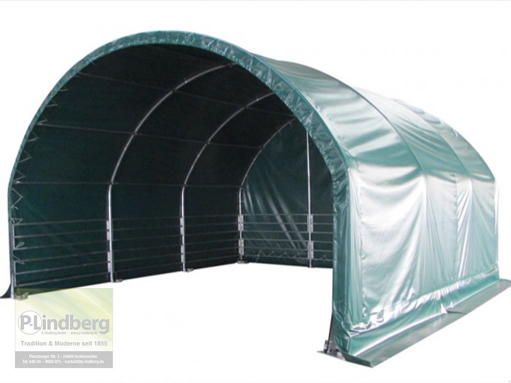 Weidezelt des Typs P.Lindberg GmbH Weidezelt 6 x 6 x 3,7 m PVC-Plane 610 Gramm/ m² Wasserdicht Winddicht UV-Schutz Halle, Neumaschine in Großenwiehe (Bild 2)