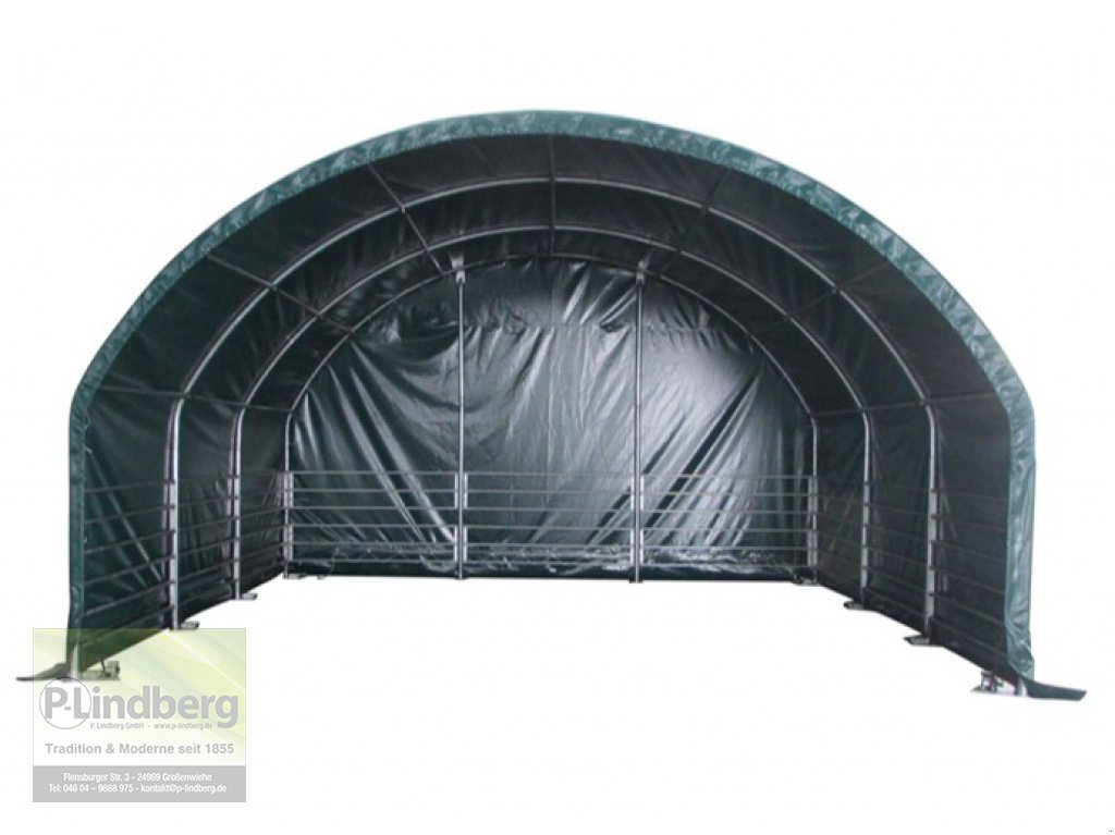 Weidezelt des Typs P.Lindberg GmbH Weidezelt 6 x 6 x 3,7 m PVC-Plane 610 Gramm/ m² Wasserdicht Winddicht UV-Schutz Halle, Neumaschine in Großenwiehe (Bild 3)