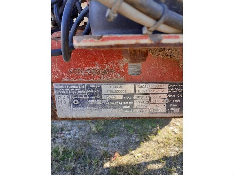Weinbauspritze typu Nicolas ADSD2000l, Gebrauchtmaschine v BRAY en Val (Obrázek 10)