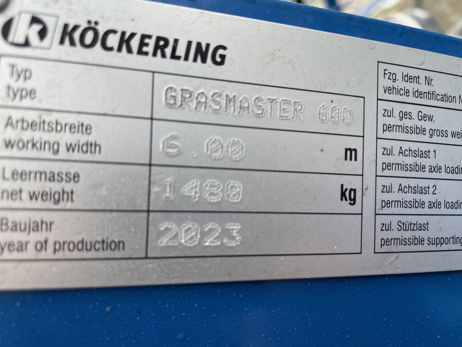 Wiesenegge des Typs Köckerling Grasmaster 600, Neumaschine in Ebeleben (Bild 4)