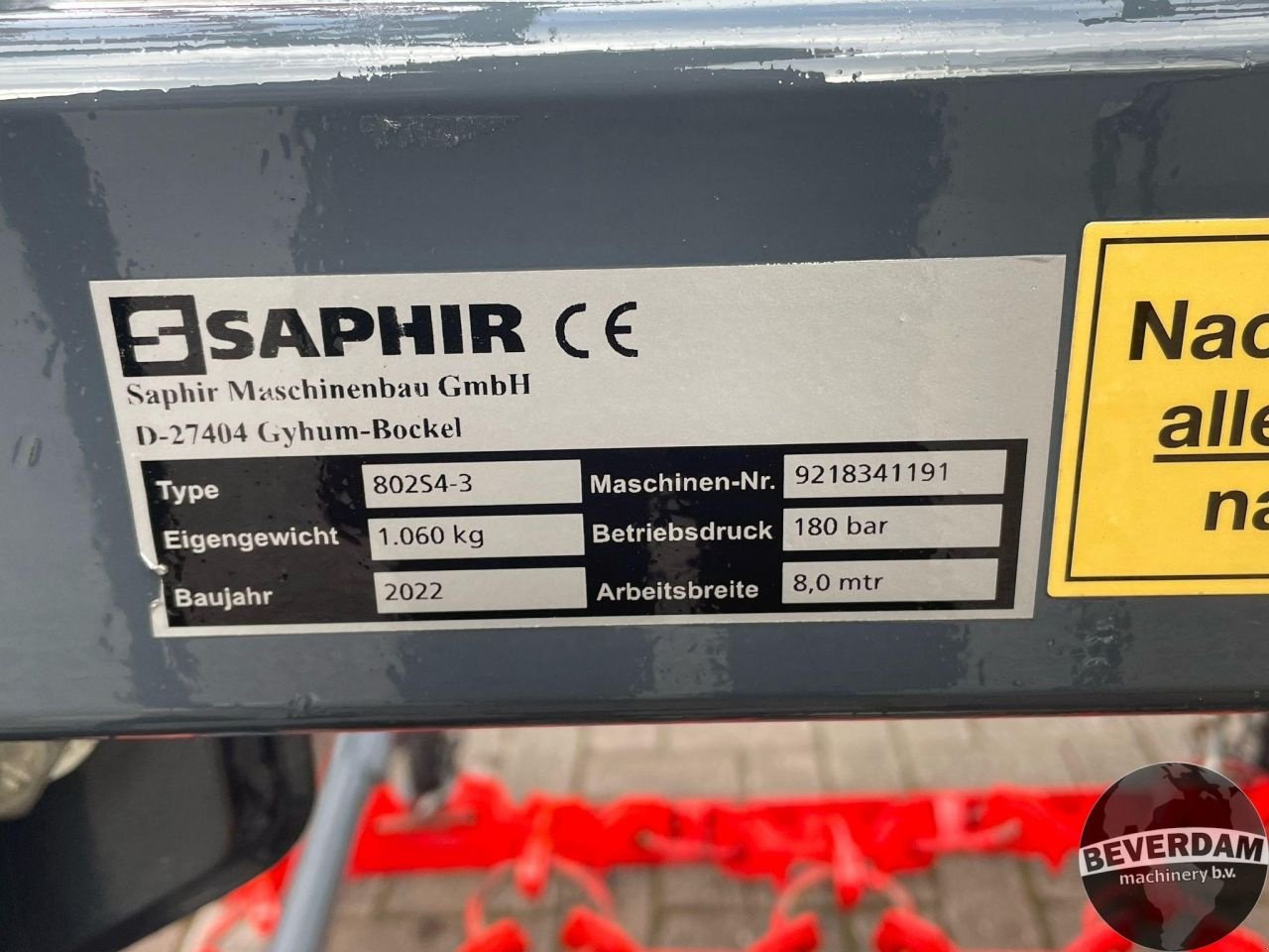 Wiesenegge typu Saphir 800S4 weidesleep Demo, Gebrauchtmaschine v Vriezenveen (Obrázek 10)