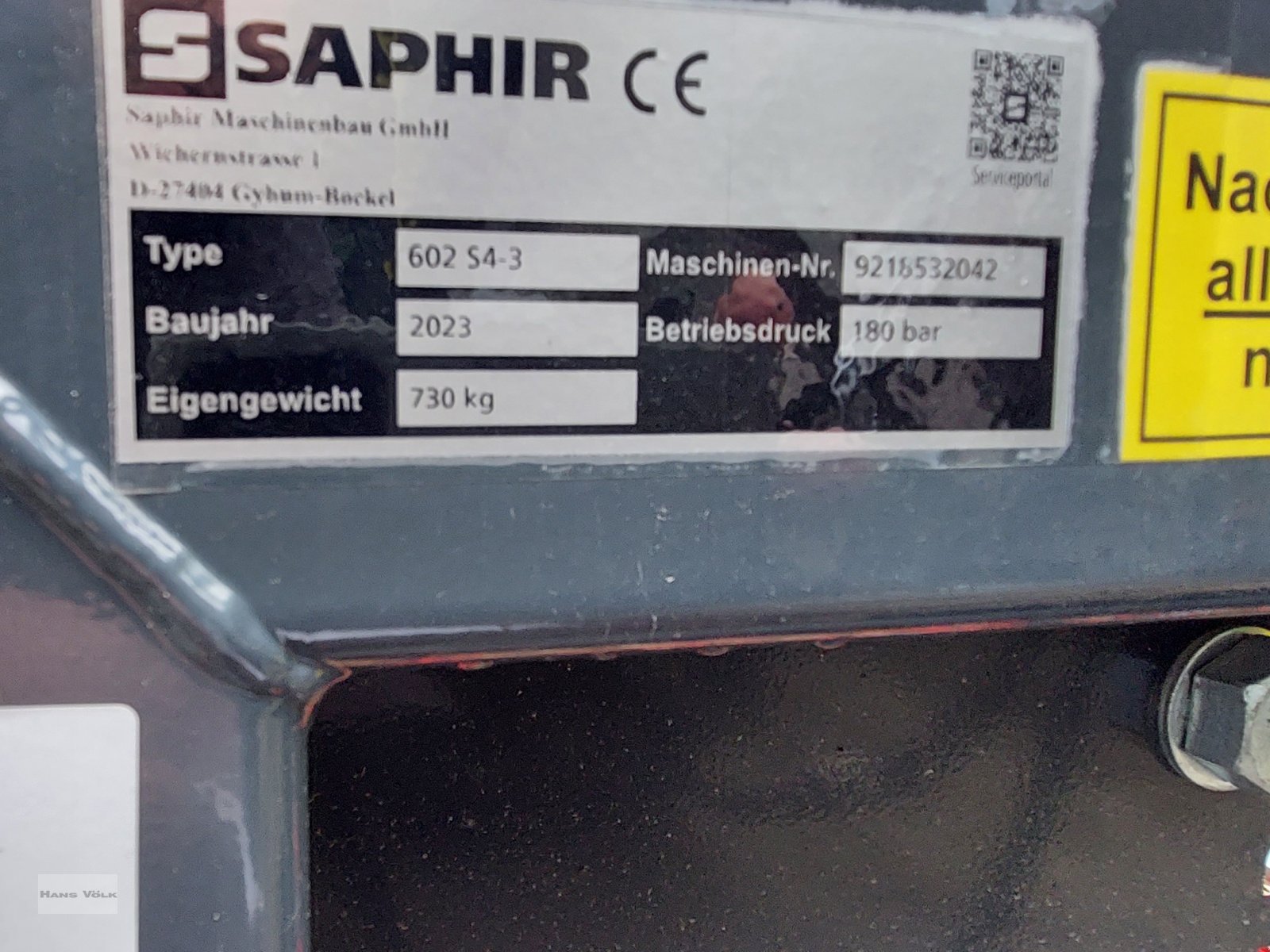 Wiesenegge typu Saphir Perfekt 602 S4 Hydro, Neumaschine v Schwabmünchen (Obrázok 5)