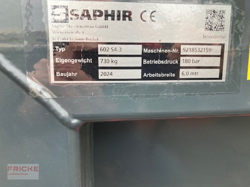 Wiesenegge des Typs Saphir Perfekt 602W4, Neumaschine in Bockel - Gyhum (Bild 3)