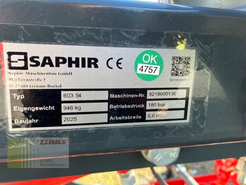 Wiesenegge от тип Saphir PERFEKT 603 S4, Neumaschine в Hollfeld (Снимка 10)