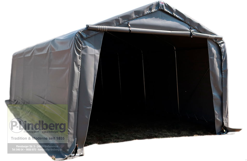 Zelthalle του τύπου P.Lindberg GmbH Garagenzelt 610 g/m² Lagerzelt 8 x 3,66 x 2,72 m Wasserdicht Zelthalle robust, Neumaschine σε Großenwiehe (Φωτογραφία 1)