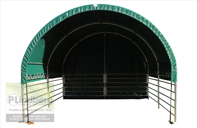 Zelthalle typu P.Lindberg GmbH Weidezelt PVC 610 g/m² Unterstand 4 x 4 x 3,15 m, Neumaschine v Großenwiehe (Obrázok 2)