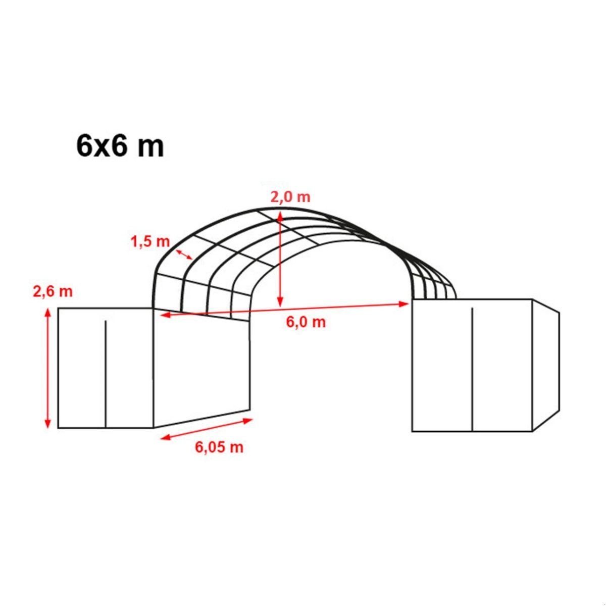 Zelthalle του τύπου Toolport Container Überdachung 6x6m Zelthalle Lagerzelt Containerzelt, Neumaschine σε Norderstedt (Φωτογραφία 5)