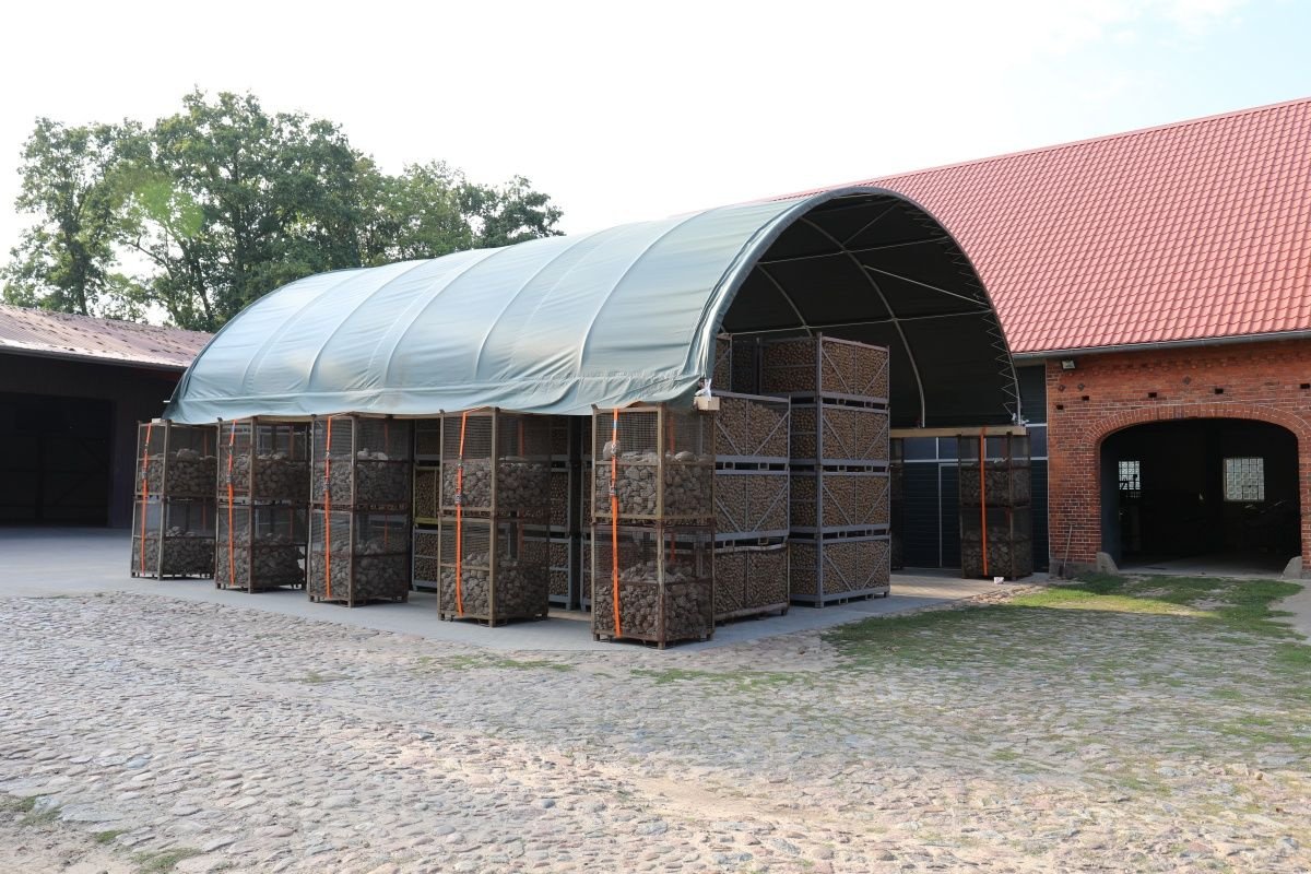 Zelthalle des Typs Toolport Container Überdachung 8x6m Lagerzelt Unterstand Containerzelt, Neumaschine in Norderstedt (Bild 2)