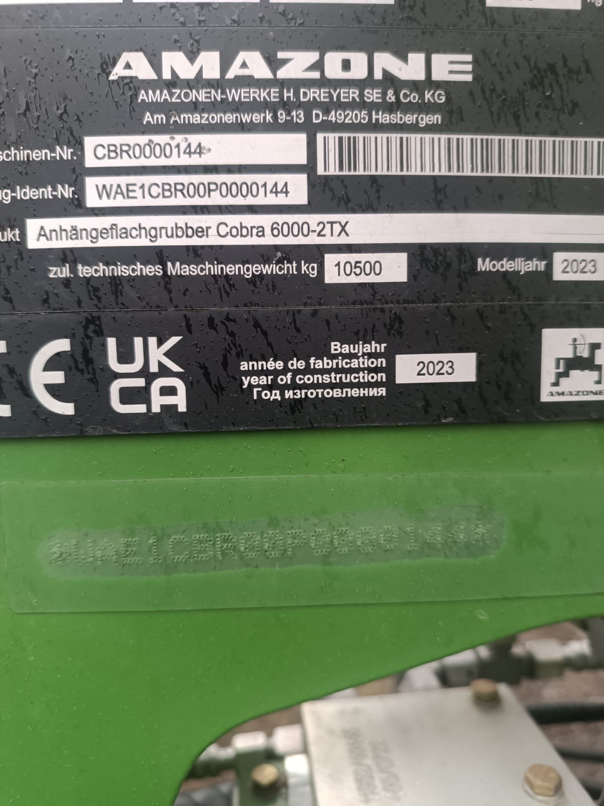 Zinkenrotor (Ackerbau) van het type Amazone Cobra 6000-2TX, Gebrauchtmaschine in Hirschau  (Foto 3)