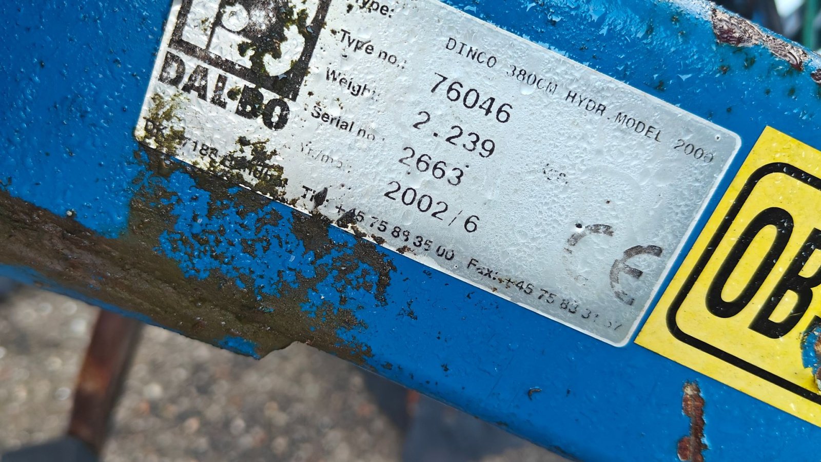 Zinkenrotor (Ackerbau) tipa Dalbo DINCO 380 Dinco  380 med hydraulisk opklap, Gebrauchtmaschine u Skørping (Slika 5)