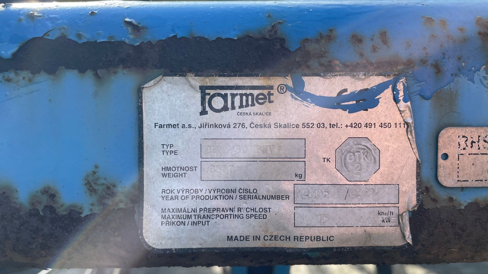 Zinkenrotor (Ackerbau) Türe ait Farmet HX 750 PSV, Gebrauchtmaschine içinde Toftlund (resim 6)