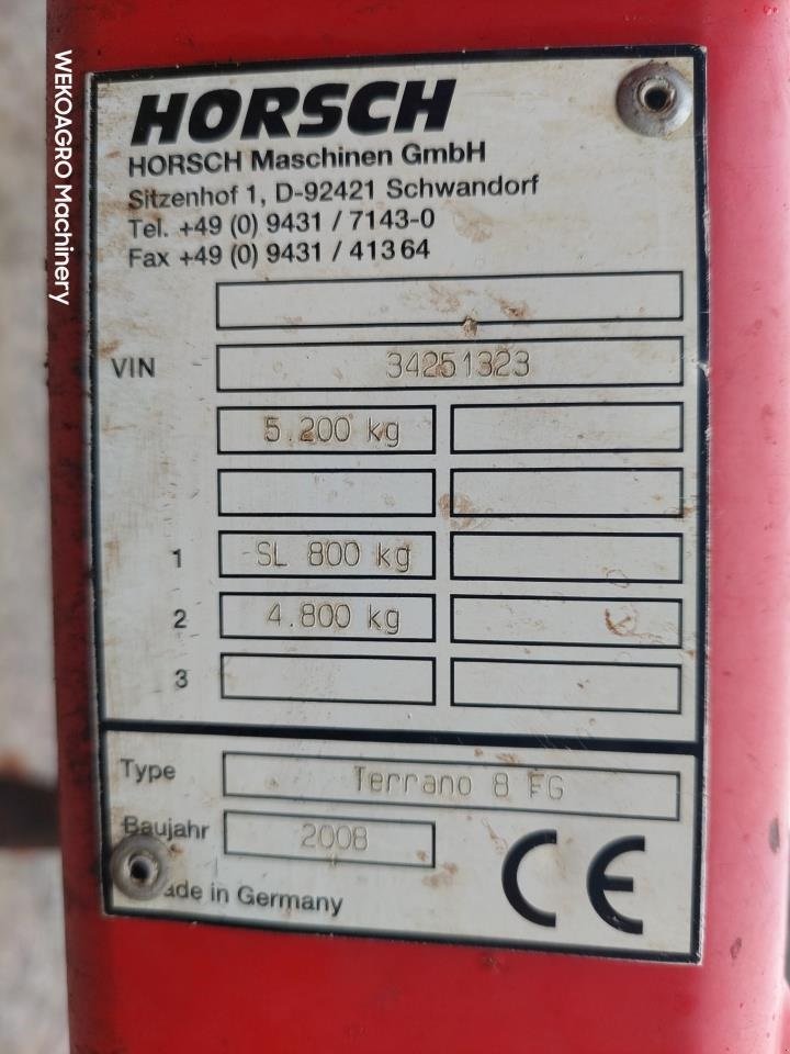 Zinkenrotor (Ackerbau) des Typs Horsch Terrano 8 FG, Gebrauchtmaschine in Hammel (Bild 16)