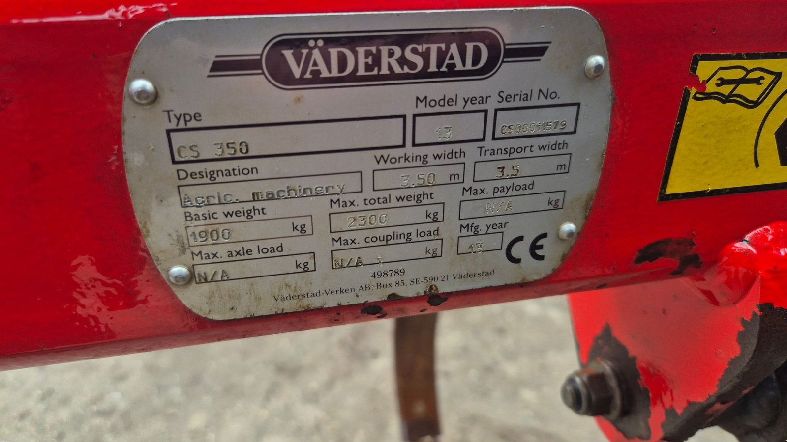 Zinkenrotor (Ackerbau) za tip Väderstad CULTUS CS 350 dybdeharve, Gebrauchtmaschine u Skjern (Slika 13)
