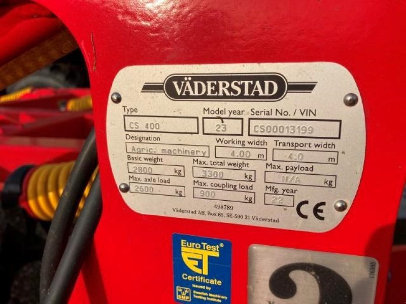 Zinkenrotor (Ackerbau) от тип Väderstad CULTUS CS 400, Gebrauchtmaschine в Trige (Снимка 5)