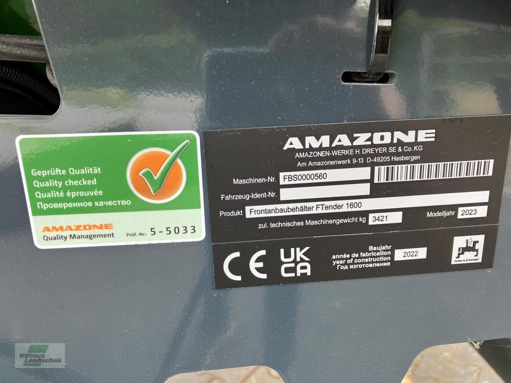 Zubehör Bestell-/Pflegemaschinen tip Amazone FTender 1600, Neumaschine in Rhede / Brual (Poză 11)