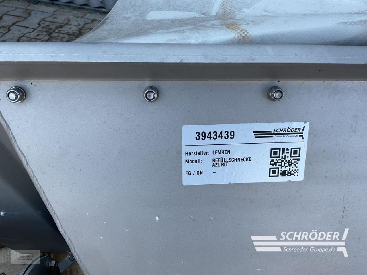 Zubehör Bestell-/Pflegemaschinen от тип Lemken BEFÜLLSCHNECKE AZURIT, Gebrauchtmaschine в Wildeshausen (Снимка 7)