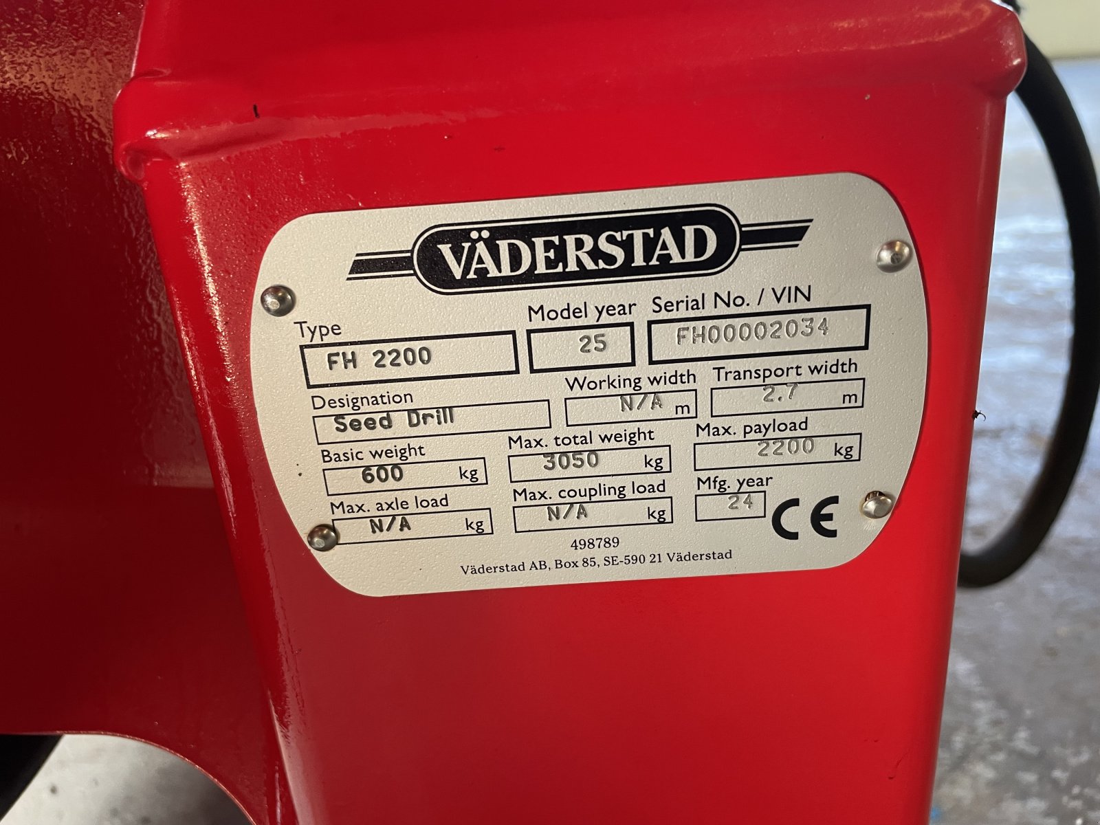 Zubehör Bestell-/Pflegemaschinen του τύπου Väderstad FH 2200, Gebrauchtmaschine σε Rheinhausen (Φωτογραφία 5)