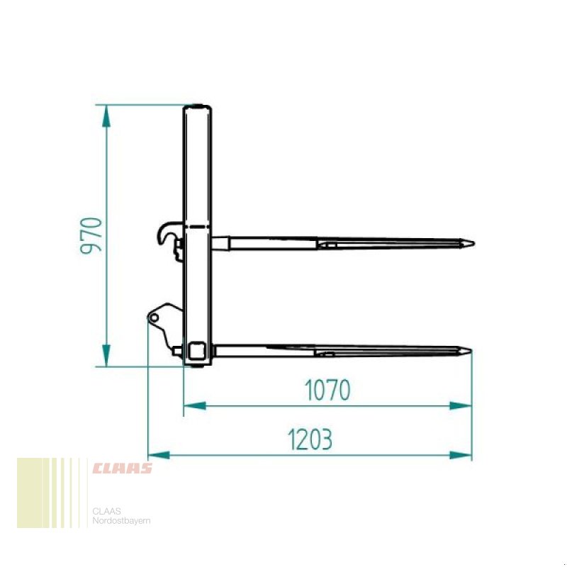 Zubehör Transporttechnik des Typs Fliegl SIGFLM000002 SILIERGABEL PROFI, Neumaschine in Cham (Bild 4)