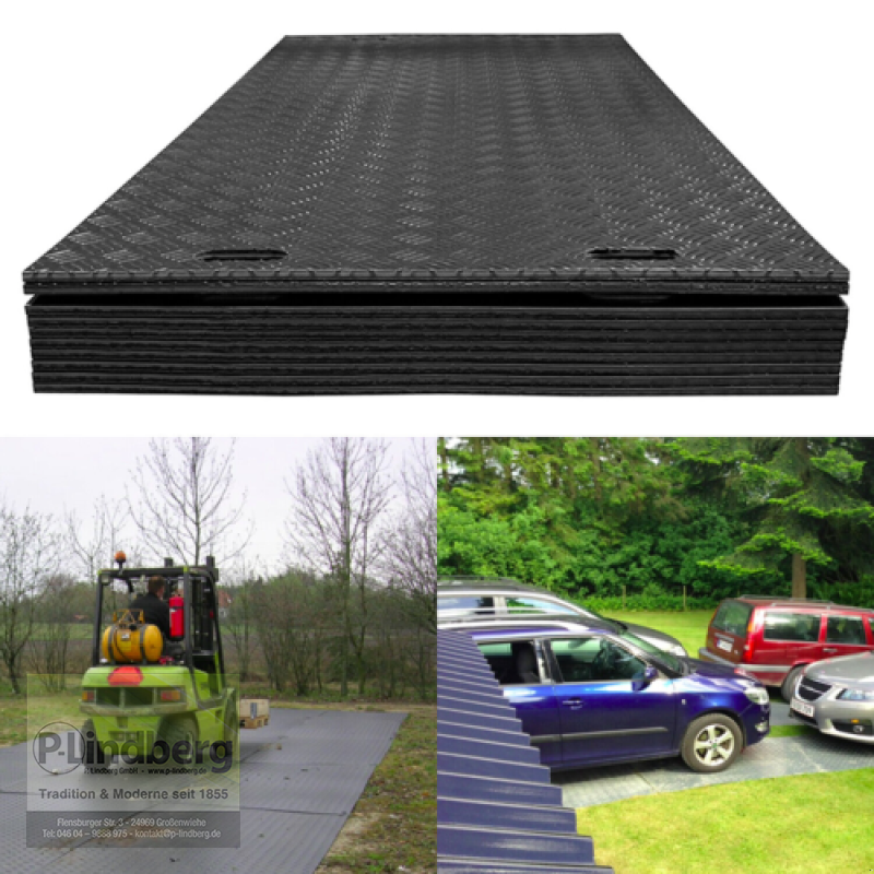 Zubehör Transporttechnik typu P. Lindberg GmbH 10 Stück robuste Fahrplatten je max. 30 T. Druck LDPE Baustelle Parkplatz Event, Neumaschine v Großenwiehe (Obrázek 2)