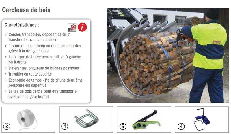 Zubehör des Typs Fliegl Cercleuse de bois 3 tonnes, Neumaschine in Chavornay (Bild 4)