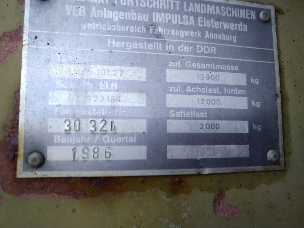 Zubringerfaß typu Fortschritt HTS 100, Gebrauchtmaschine v Liebenwalde (Obrázek 12)