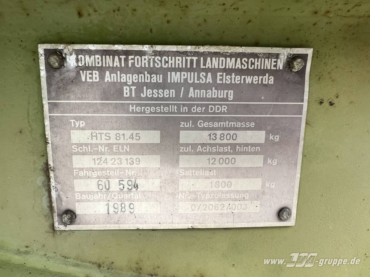 Zubringerfaß типа Fortschritt HTS 81.45, Gebrauchtmaschine в Sülzetal OT Altenweddingen (Фотография 10)