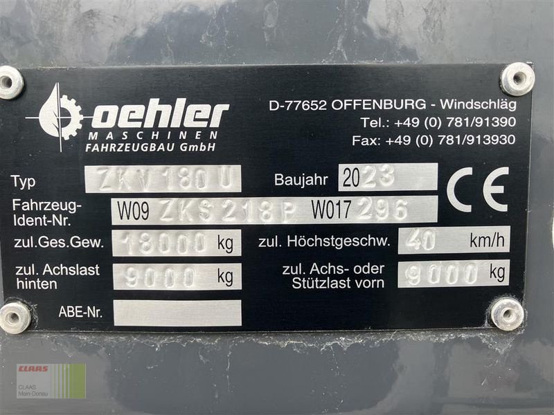 Zweiachskipper typu Oehler OL ZDK 180 U, Neumaschine w Aurach (Zdjęcie 14)