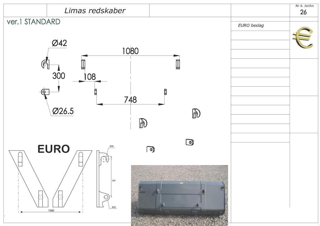 Frontlader del tipo Sonstige Ny 1,5m Uni. Skovl med Euro, Gebrauchtmaschine en Lintrup (Imagen 2)