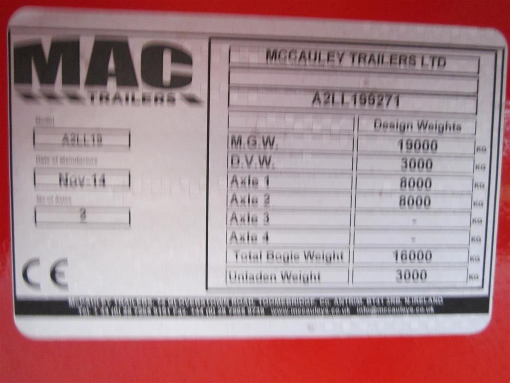 Tieflader typu Oleo Mac 16 tons maskintrailer VITAL, Gebrauchtmaschine v Ringe (Obrázek 7)