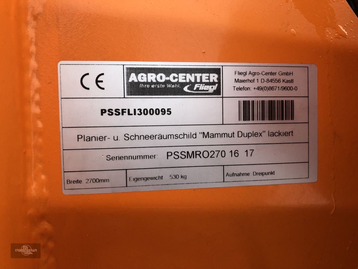 Schneepflug typu Fliegl Mammut Duplex 270, verzinkt und lackiert, Neumaschine v Rankweil (Obrázek 2)