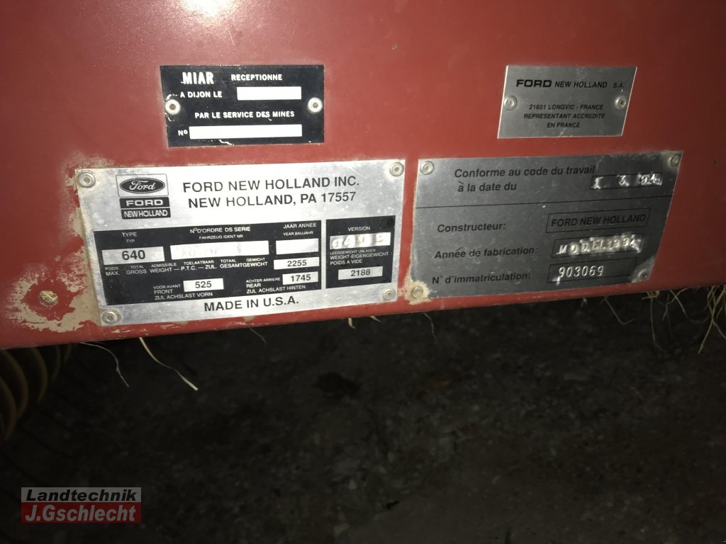 Rundballenpresse typu New Holland 640 B Bale Command, Gebrauchtmaschine v Mühldorf (Obrázek 3)