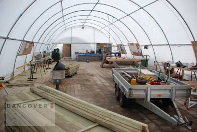 Sonstige Getreidelagertechnik typu Sonstige RUNDBOGENHALLE 9,15X20X4,5M, PVC, WEISS, Neumaschine v Hellebaek (Obrázek 2)