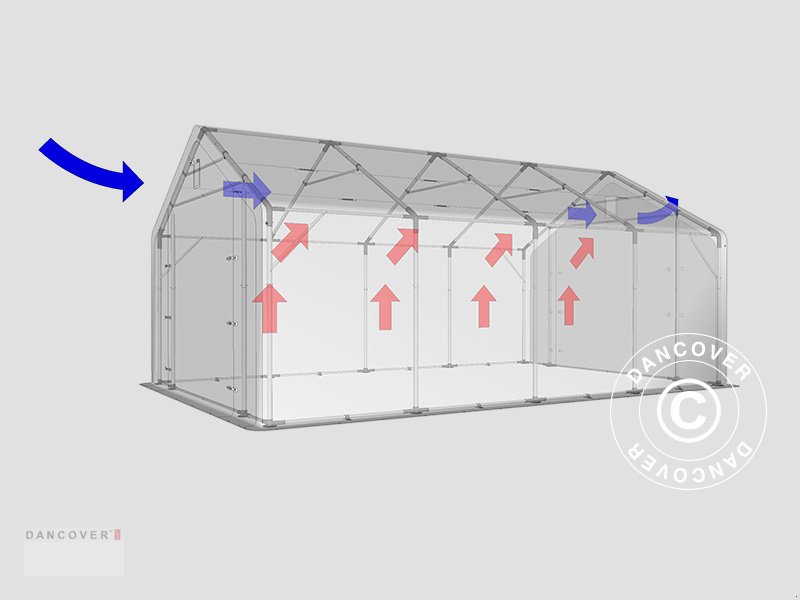 Sonstige Industriemaschinen typu Sonstige LAGERZELT PRO 5X8X2,5X3,89M, PVC, GRÜN, Neumaschine v Hellebaek (Obrázek 6)