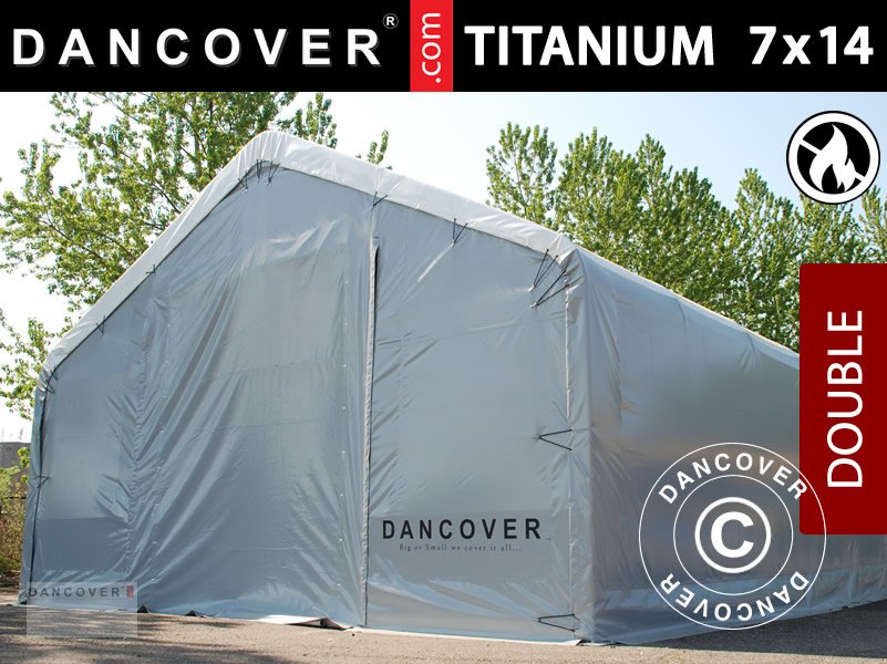 Zelthalle του τύπου Titanium ZELTHALLE TITANIUM 7X14X2,5X4,2M, WEISS/GRAU, Neumaschine σε Hellebaek (Φωτογραφία 1)