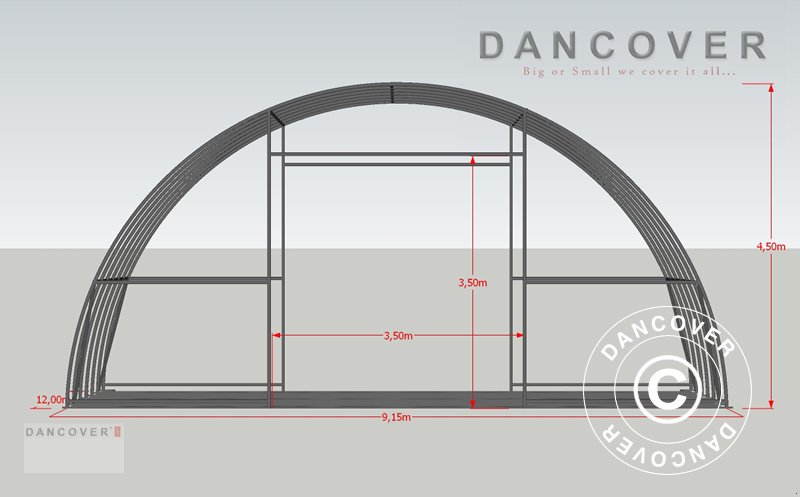 Zelthalle του τύπου Sonstige RUNDBOGENHALLE 9,15X12X4,5M, PE, WEISS, Neumaschine σε Hellebaek (Φωτογραφία 5)