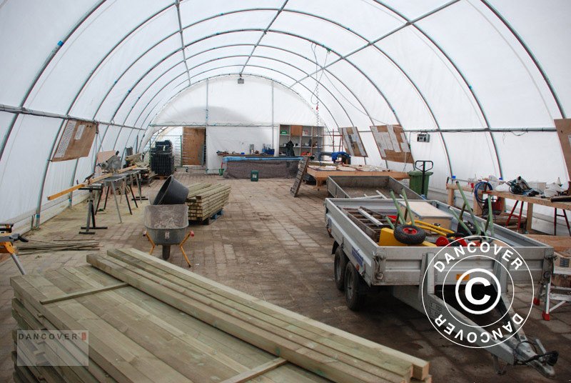 Zelthalle του τύπου Sonstige RUNDBOGENHALLE 9,15X12X4,5M, PE, WEISS, Neumaschine σε Hellebaek (Φωτογραφία 7)