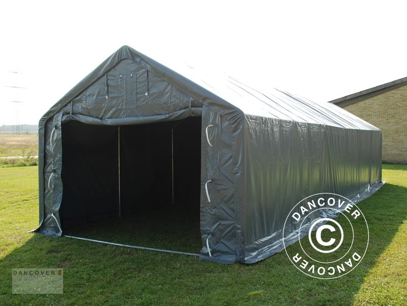 Sonstige Gartentechnik & Kommunaltechnik Türe ait Sonstige LAGERZELT PRO 4X12X2X3,1M, PVC, GRAU, Neumaschine içinde Hellebaek (resim 2)