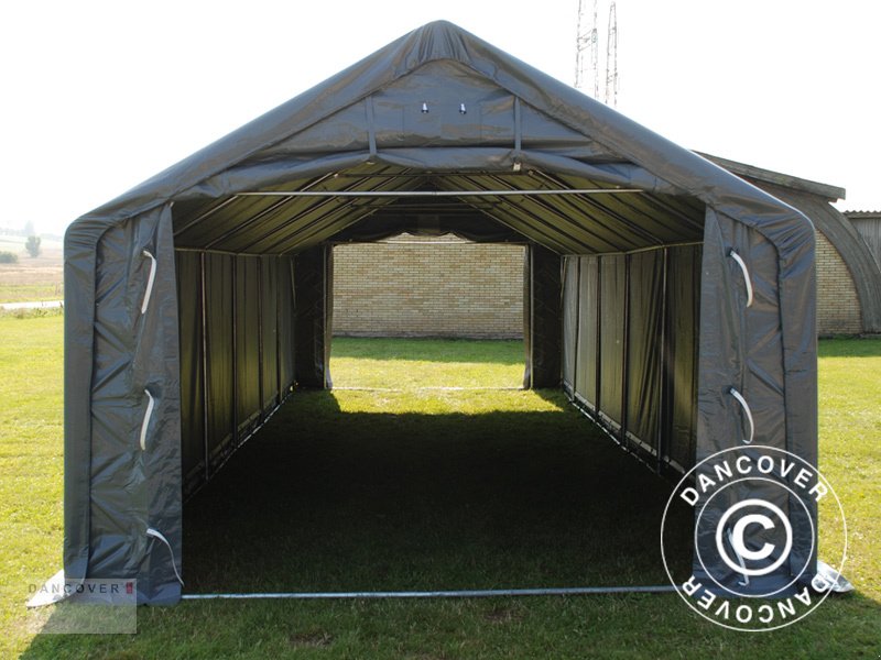 Sonstige Gartentechnik & Kommunaltechnik Türe ait Sonstige LAGERZELT PRO 4X12X2X3,1M, PVC, GRAU, Neumaschine içinde Hellebaek (resim 5)