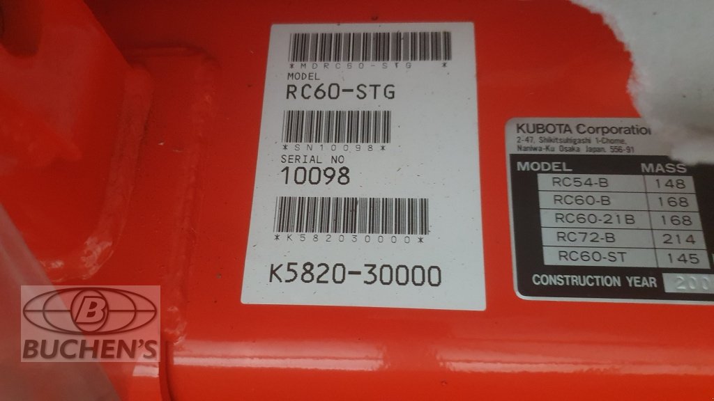 Rasenmäher typu Kubota RC60-ST Mähwerk ST25/ST30, Neumaschine v Olpe (Obrázek 2)
