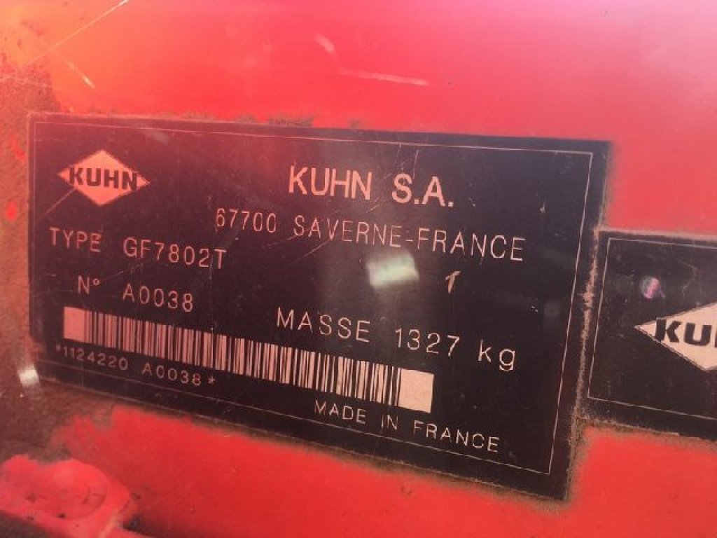 Kreiselheuer des Typs Kuhn GF 7802 T, Gebrauchtmaschine in ARLES (Bild 5)