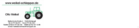 Otto Weikel Schlepper - Landmaschinen