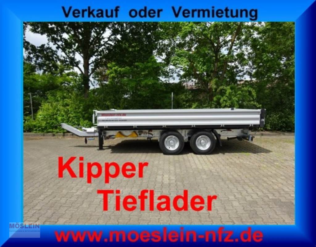 Anhänger tipa Möslein TTD11 weiß neuer Tandem 3- Seitenkipper Tieflader, Gebrauchtmaschine u Schwebheim (Slika 3)